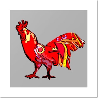 Colorful Rooster Posters and Art